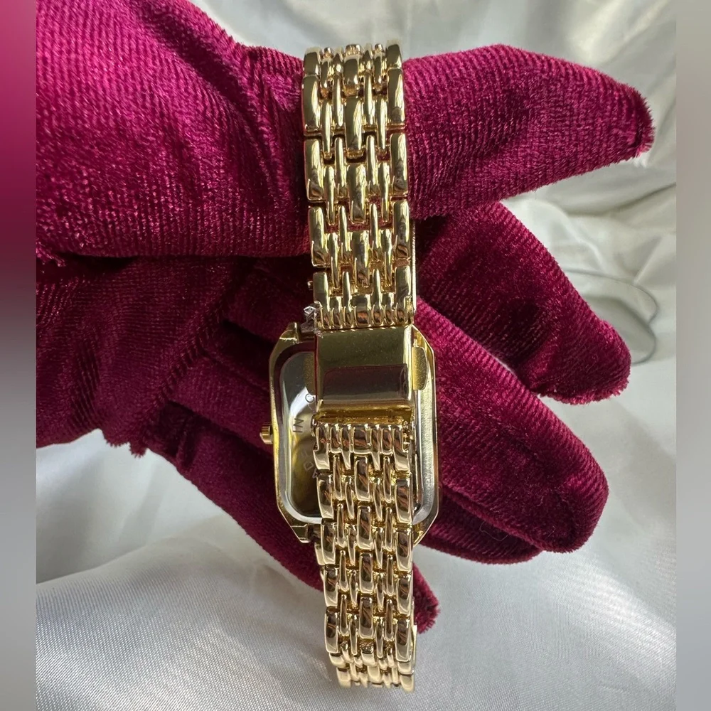 Panthere Square steel Gold and Green Women's Watch - Picture 8 of 10